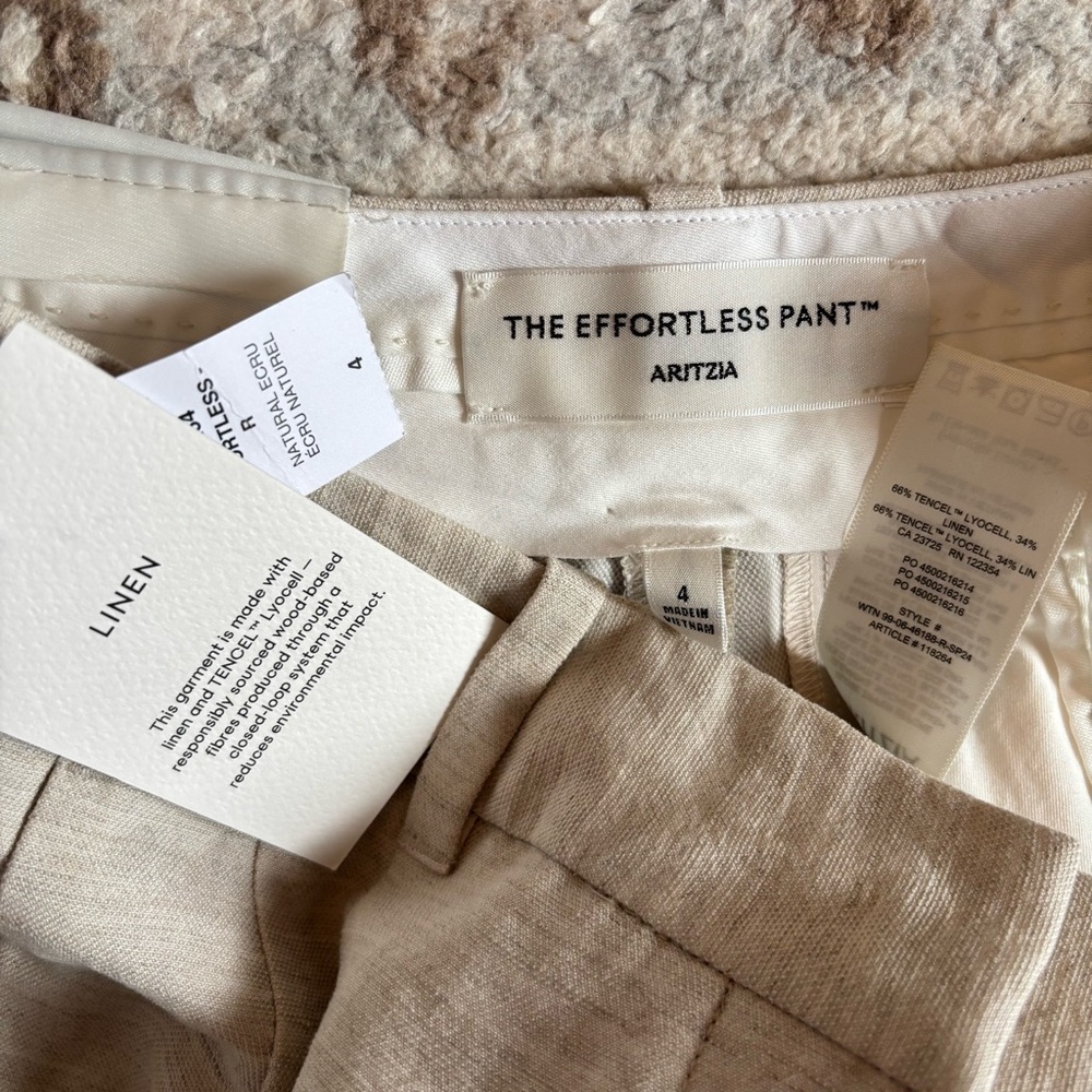 Aritzia The Effortless Pants - CruiseLinen in Natural Ecru - Picture 8 of 8